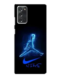 Чехол для Samsung Galaxy Note 20 с картинкой «Jordan Neon Blue»