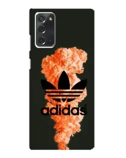 Чехол для Samsung Galaxy Note 20 с картинкой «Оранжевый дым Adidas»