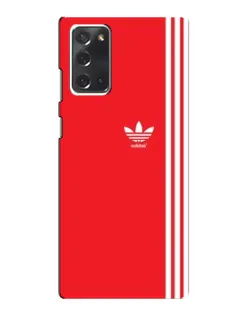 Чехол для Samsung Galaxy Note 20 с картинкой «Красный минимализм Adidas»