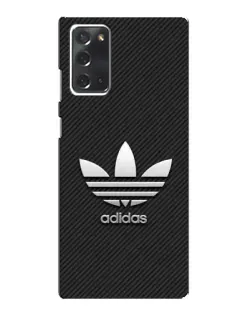 Чехол для Samsung Galaxy Note 20 с картинкой «Adidas Карбоновая текстура»
