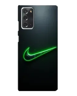 Чохол для Samsung Galaxy Note 20 з картинкою «Неоновий контур Nike»