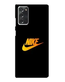 Чохол для Samsung Galaxy Note 20 з картинкою «Золотий логотип Nike»