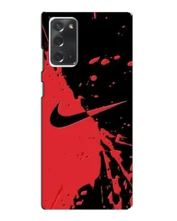 Чехол для Samsung Galaxy Note 20 с картинкой «Красные брызги Nike» Чехол для Samsung Galaxy Note 20 с картинкой «Красные брызги Nike»