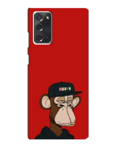 Чохол для Samsung Galaxy Note 20 з картинкою «Bored Ape — червоний фон»