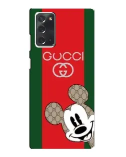 Чехол для Samsung Galaxy Note 20 с картинкой «Gucci — полосы и Микки»