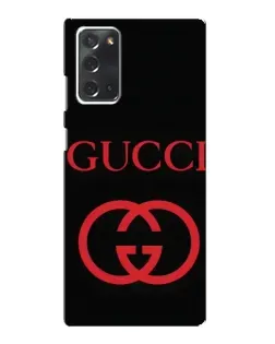 Чехол для Samsung Galaxy Note 20 с картинкой «Gucci — красный логотип»