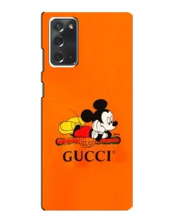 Чохол для Samsung Galaxy Note 20 з картинкою «Міккі Маус Gucci — помаранч»
