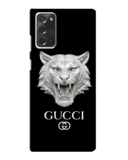 Чохол для Samsung Galaxy Note 20 з картинкою «Gucci — срібний лев»