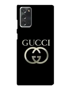 Чохол для Samsung Galaxy Note 20 з картинкою «Gucci — золото на чорному»