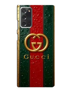 Чохол для Samsung Galaxy Note 20 з картинкою «Gucci — фірмова смуга та золото»