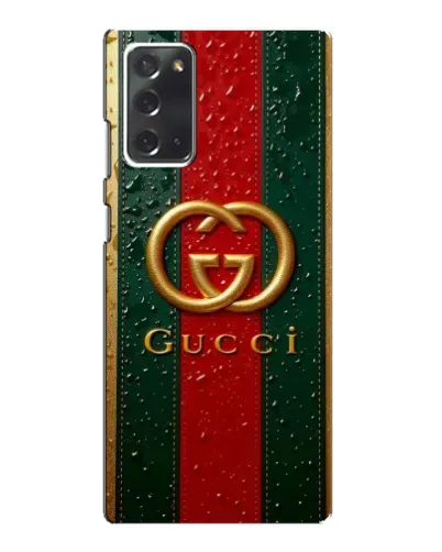 Чохол для Samsung Galaxy Note 20 з картинкою «Gucci — фірмова смуга та золото» Чохол для Samsung Galaxy Note 20 з картинкою «Gucci — фірмова смуга та золото»