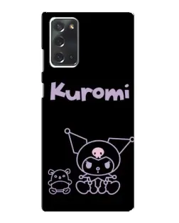 Чохол для Samsung Galaxy Note 20 з картинкою «Kuromi — чорний мінімалізм»