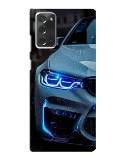 Чохол для Samsung Galaxy Note 20 з картинкою «Погляд BMW з синіми фарами»