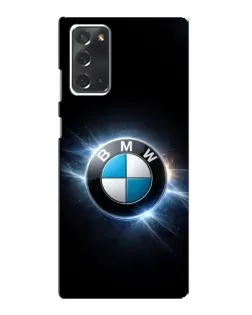 Чохол для Samsung Galaxy Note 20 з картинкою «BMW — неонове сяйво»