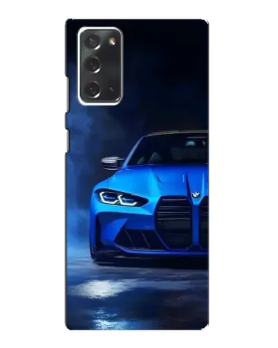 Чехол для Samsung Galaxy Note 20 с картинкой «Голубая BMW M4»