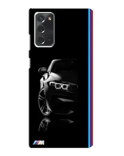 Чехол для Samsung Galaxy Note 20 с картинкой «Силуэт BMW в темноте»