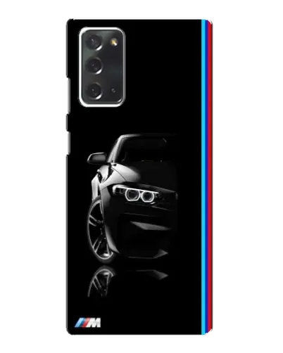 Чехол для Samsung Galaxy Note 20 с картинкой «Силуэт BMW в темноте»