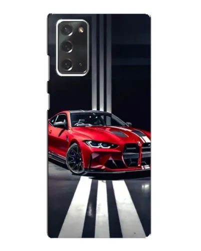 Чехол для Samsung Galaxy Note 20 с картинкой «Красная BMW на дороге»
