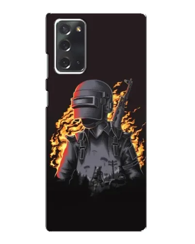Чохол для Samsung Galaxy Note 20 з картинкою «PUBG — вогняний силует»