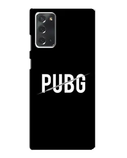 Чохол для Samsung Galaxy Note 20 з картинкою «PUBG — білий логотип»