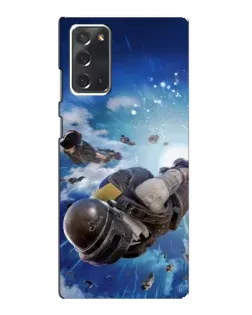 Чохол для Samsung Galaxy Note 20 з картинкою «Десант PUBG — стрибок»