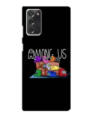 Чехол для Samsung Galaxy Note 20 с картинкой «Логотип Among Us»