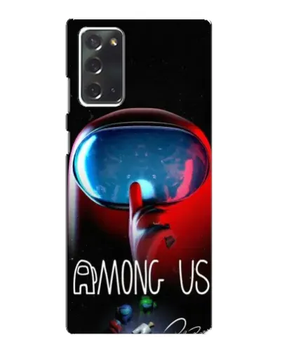 Чехол для Samsung Galaxy Note 20 с картинкой «Красный импостер — макро»