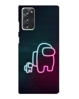 Чехол для Samsung Galaxy Note 20 с картинкой «Among Us неон-арт»