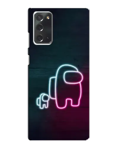 Чехол для Samsung Galaxy Note 20 с картинкой «Among Us неон-арт»