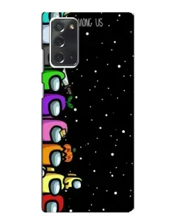Чехол для Samsung Galaxy Note 20 с картинкой «Команда Among Us»