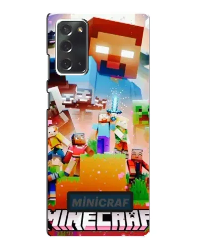 Чохол для Samsung Galaxy Note 20 з картинкою «Minecraft герої гри»