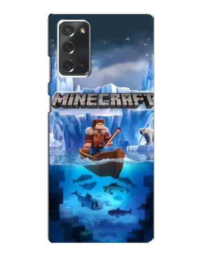 Чохол для Samsung Galaxy Note 20 з картинкою «Minecraft льодянийсвіт»