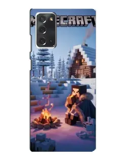 Чохол для Samsung Galaxy Note 20 з картинкою «Зимовий Minecraft»
