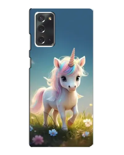 Чехол для Samsung Galaxy Note 20 с картинкой «Единорог на поляне»