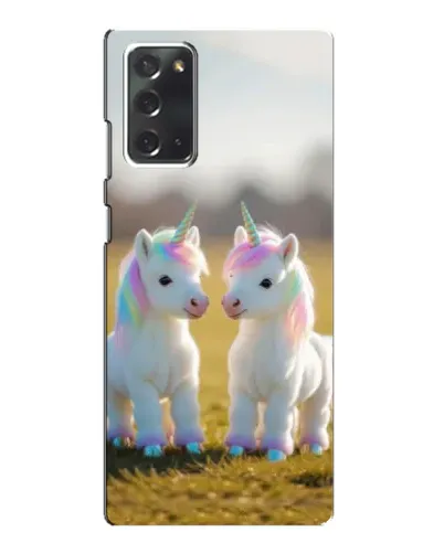 Чехол для Samsung Galaxy Note 20 с картинкой «Пара единорогов»