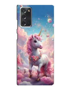 Чехол для Samsung Galaxy Note 20 с картинкой «Единорог среди облаков»