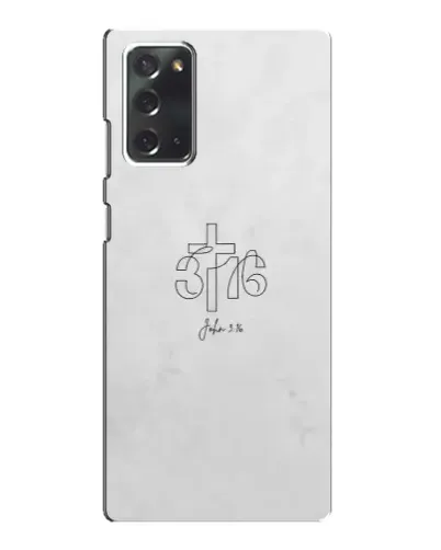 Чехол для Samsung Galaxy Note 20 с картинкой «Иоанна 3:16 Крест»