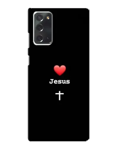Чехол для Samsung Galaxy Note 20 с картинкой «Сердце - Jesus»