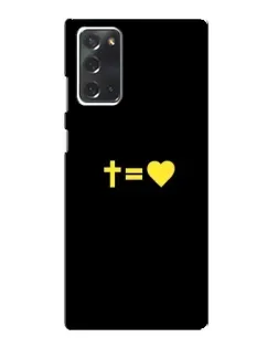 Чехол для Samsung Galaxy Note 20 с картинкой «Сердце и Крест»