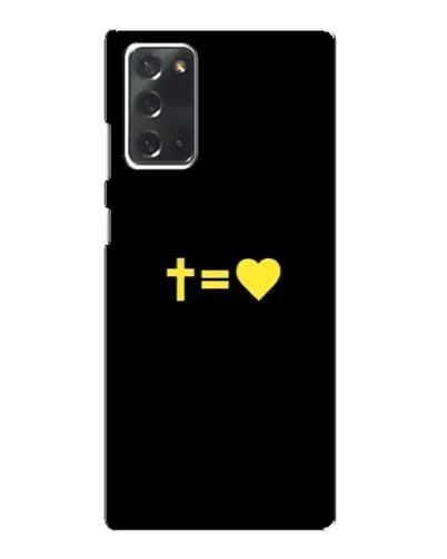 Чехол для Samsung Galaxy Note 20 с картинкой «Сердце и Крест»