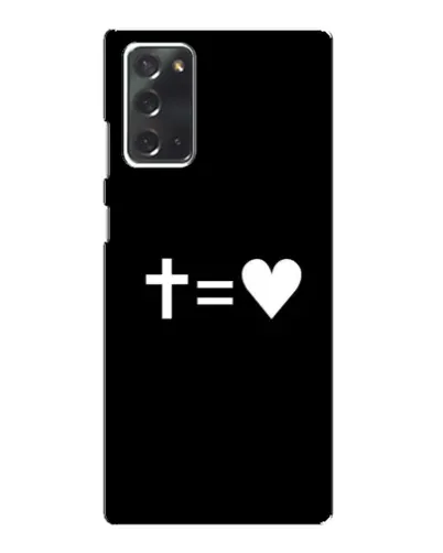 Чехол для Samsung Galaxy Note 20 с картинкой «Крест и Сердце»