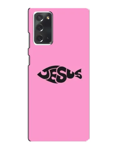 Чехол для Samsung Galaxy Note 20 с картинкой «Розовый символ  Jesus»