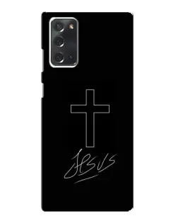 Чохол для Samsung Galaxy Note 20 з картинкою «Графічний хрест Jesus»