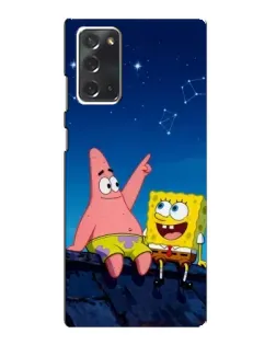 Чехол для Samsung Galaxy Note 20 с картинкой «Губка Боб и Патрик ночью» Чехол для Samsung Galaxy Note 20 с картинкой «Губка Боб и Патрик ночью»