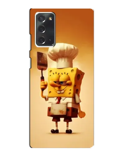 Чехол для Samsung Galaxy Note 20 с картинкой «Губка Боб повар»