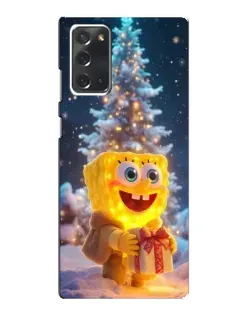 Чехол для Samsung Galaxy Note 20 с картинкой «Рождественский Спанч Боб»