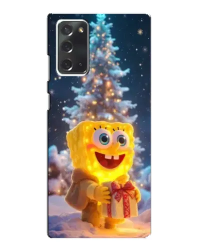 Чехол для Samsung Galaxy Note 20 с картинкой «Рождественский Спанч Боб»