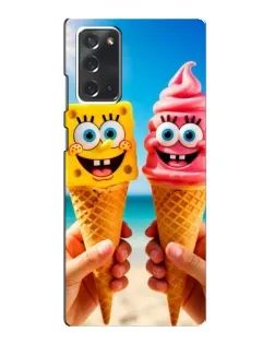 Чехол для Samsung Galaxy Note 20 с картинкой «Спанч Боб мороженое»