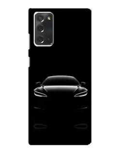 Чохол для Samsung Galaxy Note 20 з картинкою «Силует Tesla Night»