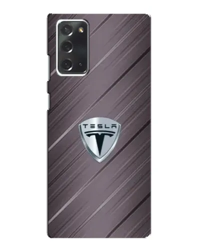 Чехол для Samsung Galaxy Note 20 с картинкой «Металлическая текстура Tesla»